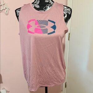 Under Armour Pink and Blue Muscle Tee LIKE NEW